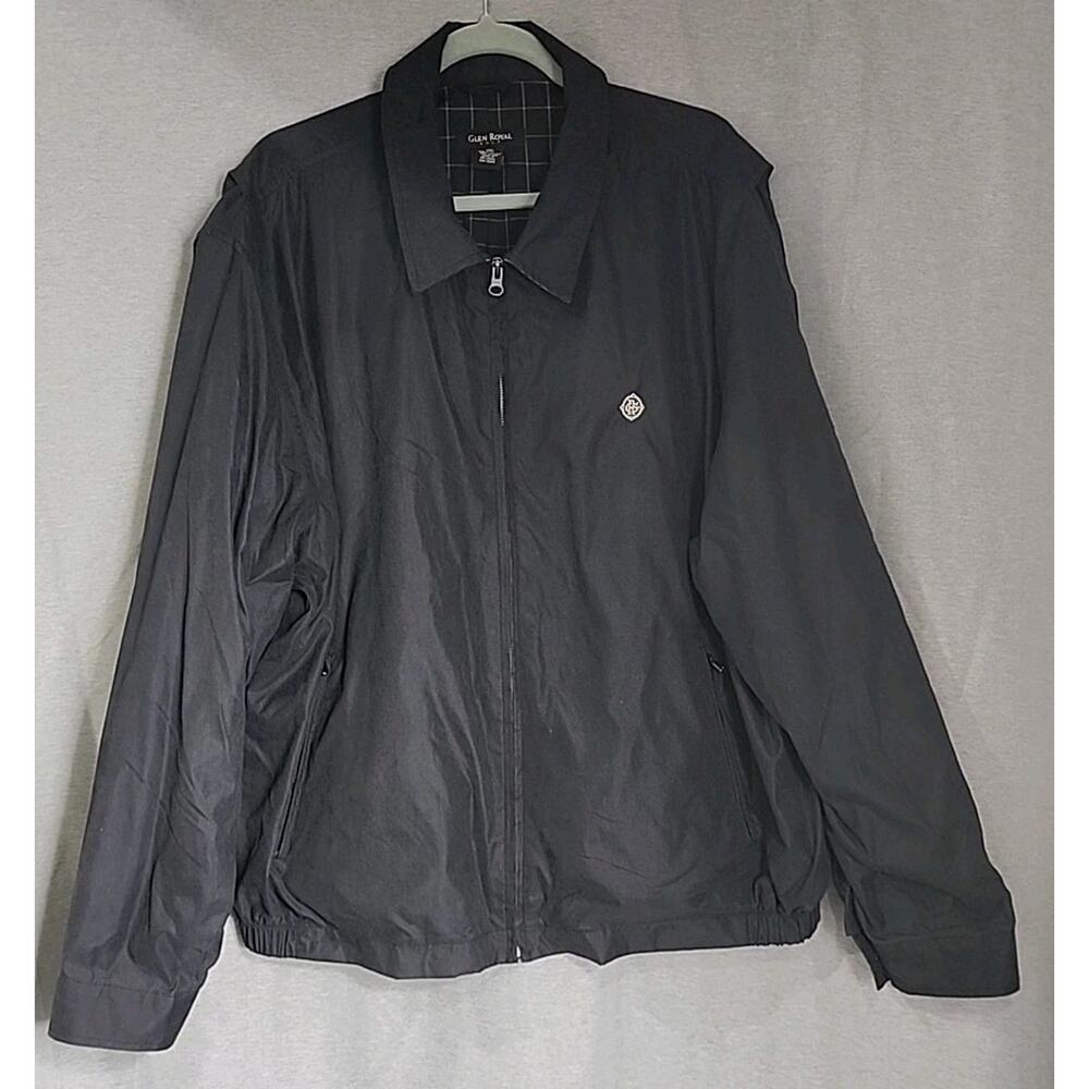 Glen Royal Golf Men's Jacket XXL Black Lined Windproof Water Resistant Full Zip